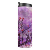 赤い芽の水色の暗い枝 タンブラー (回転右)