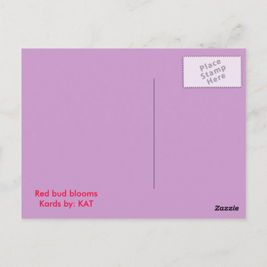 赤い芽 ポストカード (裏面)