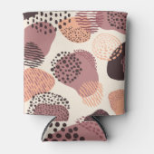 赤い茶色オーガニック、抽象芸術シェイプ。 缶クーラー (正面)