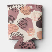 赤い茶色オーガニック、抽象芸術シェイプ。 缶クーラー (裏面)