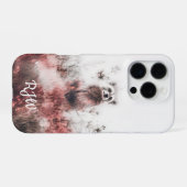 赤い草原のアライグマ iPhoneケース (裏面横)