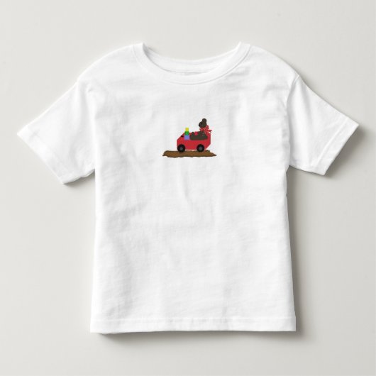 赤い荷車のクマ トドラーTシャツ (正面)