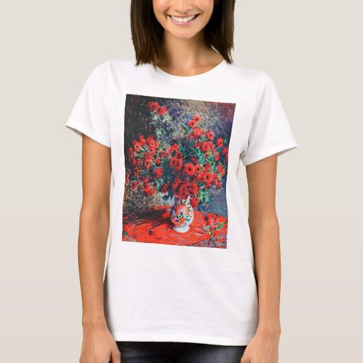赤い菊、モネ Tシャツ (正面)