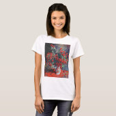 赤い菊、モネ Tシャツ (正面フル)