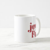 赤い華美うれしそうなタイポグラフィクリスマス/休日 コーヒーマグカップ (正面右)