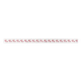 赤い華美うれしそうなタイポグラフィクリスマス/休日 サテンリボン (正面)