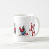 赤い華美喜びの写真コラージュクリスマス/休日 コーヒーマグカップ (正面右)