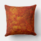 赤い華美背景にオレンジ色の羽を付けたマスク クッション (裏面)