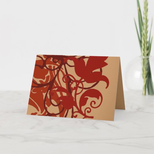 赤い華麗さNotecard カード (正面)