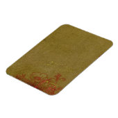 赤い落書きのグランジーフローラ マグネット (左側)