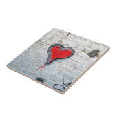 赤い落書きのハート タイル (側面)