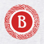 赤い落書き印刷ラベル ラベル (デザイン2)