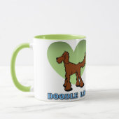 赤い落書き愛コーヒー・マグ マグカップ (左)