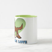 赤い落書き愛コーヒー・マグ マグカップ (中央)