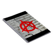 赤い落書き無政府状態の記号 ノートブック (右側)