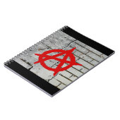 赤い落書き無政府状態の記号 ノートブック (左側)