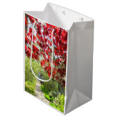 赤い葉と歩道 – Martha's Vineyard ミディアムペーパーバッグ (正面アングル)