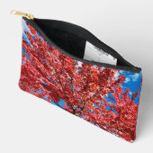 赤い葉の木の秋 アクセサリーポーチ (見開き)