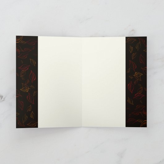 赤い葉を通した日曜日 カード (内部)