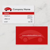 赤い葉車の名刺のデザイン 名刺 (正面/裏面)