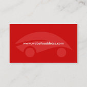 赤い葉車の名刺のデザイン 名刺 (裏面)