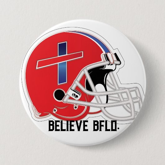 赤い蓋 Believe Bflo ボタン 缶バッジ (正面)