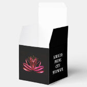 赤い蓮の花の青、背景パーソナライズされた、 フェイバーボックス (オープン)