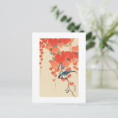 赤い蔦に鳥, 古邨 Bird on Red Ivy, Koson, Ukiyo-e ポストカード (スタンド正面)
