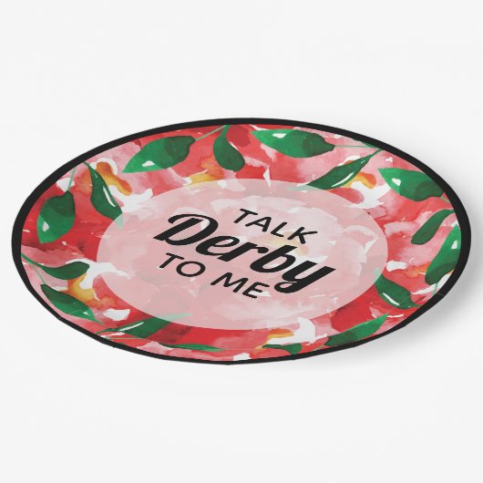 赤い薔薇が私にダービーを語る ペーパープレート (アングル)