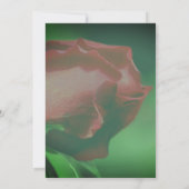 赤い薔薇のつぼみの花嫁衣装ウェディング セーブザデート (裏面)