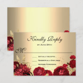 赤い薔薇の輝き 出欠カード (正面/裏面)