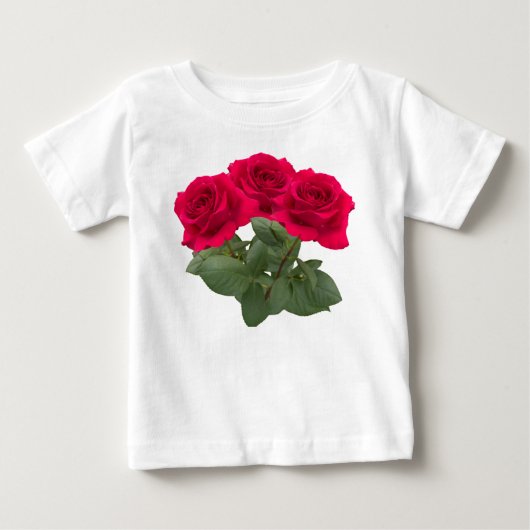 赤い薔薇 ベビーTシャツ (正面)