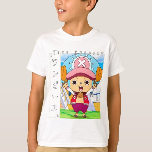 赤い薬を持ったかわいいアニメのトナカイキャラクター Tシャツ (正面)