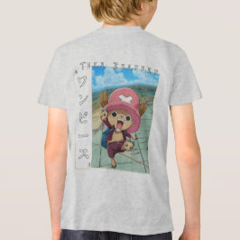 赤い薬を持つかわいいアニメのトナカイキャラクター トライブレンドTシャツ