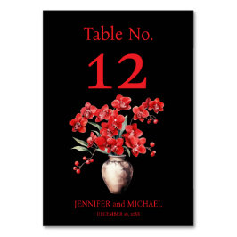 赤い蘭の水の色結婚のテーブル番号 テーブルナンバー