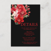 赤い蘭の結婚詳細エンクロージャカード エンクロージャーカード (正面)