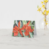 赤い蘭カード カード (黄色い花)