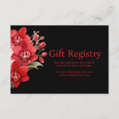 赤い蘭結婚のレジストリ・エンクロージャ・カード エンクロージャーカード (正面)