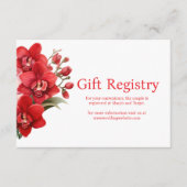 赤い蘭結婚のレジストリ・エンクロージャ・カード エンクロージャーカード (正面)