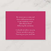 赤い蘭結婚の便利な詳細エンクロージャカード エンクロージャーカード (裏面)