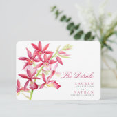 赤い蘭結婚の便利な詳細エンクロージャカード エンクロージャーカード (スタンド正面)