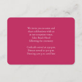 赤い蘭結婚の便利な詳細エンクロージャカード エンクロージャーカード (裏面)