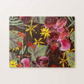 赤い蘭。 ジグソーパズル (横)