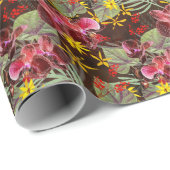 赤い蘭。 ラッピングペーパー (ロールコーナー)