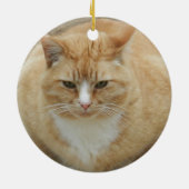 赤い虎猫 セラミックオーナメント (裏面)