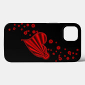 赤い虹のハート(星を黒に設定) Case-Mate iPhoneケース (裏面 (横))