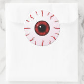 赤い虹彩と赤い静脈を持つ眼球 ラウンドシール (バッグ)