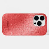 赤い虹色に輝く背景 Case-Mate iPhoneケース (裏面 (横))
