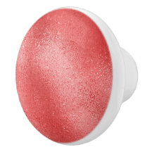 赤い虹色のテクスチャセラミックノブ