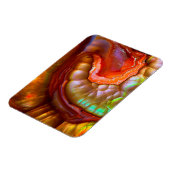 赤い虹色の炎オパール マグネット (左側)